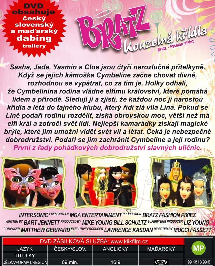 BRATZ kouzelná křídla dvd