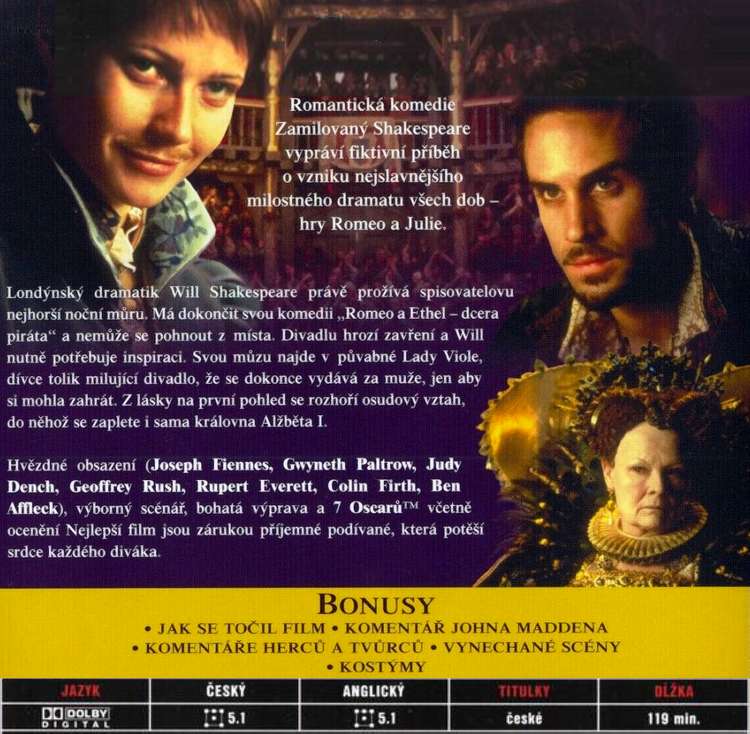 ZAMILOVANÝ SHAKESPEARE dvd